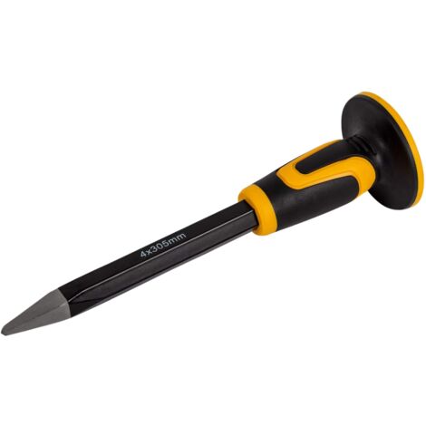 Heavy-Duty Concrete Chisel with Guard – 300 x 25 x 4mm Point for Demolition and Masonry Work (1/2)