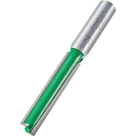 CraftPro Double-Groove Straight Router Bit with Tungsten Carbide Tip, 12.7mm Shank, 12mm Cutting Diameter, 63mm Cutting Length