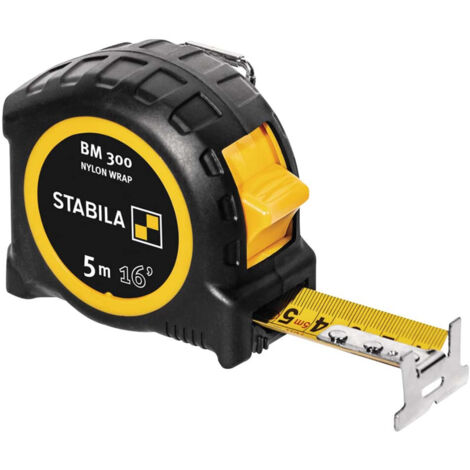 Stabila 19576 BM 300 Robust Pocket Tape 5m/16ft (Width 27mm) STB19576 (1/4)