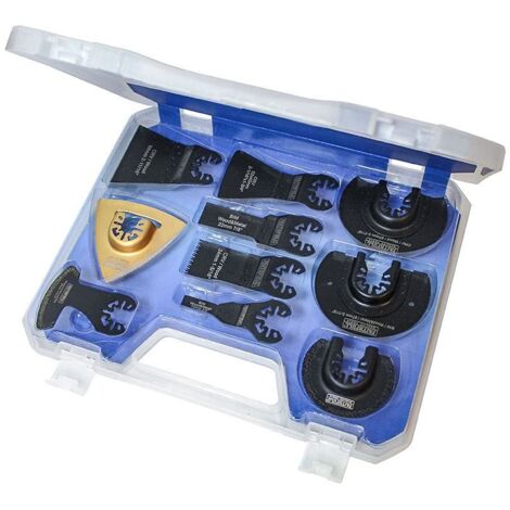 Faithfull 10-Piece Multi-Function Tool Blade Set with Mixed Blades and Storage Case (1/5)