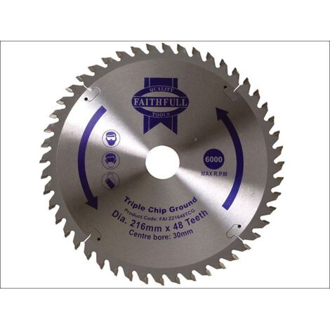 High-Quality Circular Saw Blades for Laminates and Aluminum – 216mm Diameter, 48 Teeth, 30mm Arbor, Suitable for Precise Cutting (1/3)