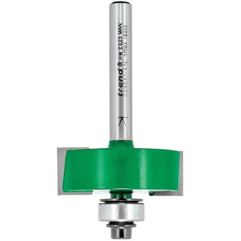 Trend C040X1/4 TCT Bearing-Guided Rebate Router Bit, 35mm Diameter, 12.7mm Cutting Depth (1/5)