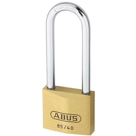 ABUS Mechanical 85/40mm Brass Padlock 63mm Long Shackle Carded ABU8540LSC