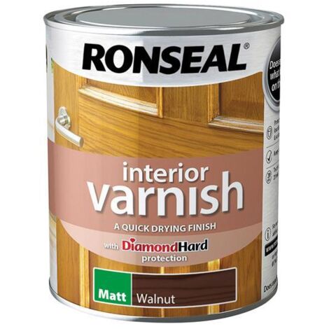 Ronseal 39426 Interior Varnish Quick Dry Matt Walnut 750ml RSLIVMW750