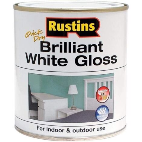 Rustins WHIGW500 Quick Dry Brilliant White Gloss 500ml RUSWGWB500