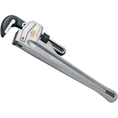 RIDGID 31090 Aluminum Straight Pipe Wrench – 10-inch (250mm) Capacity, 40mm Jaw Opening