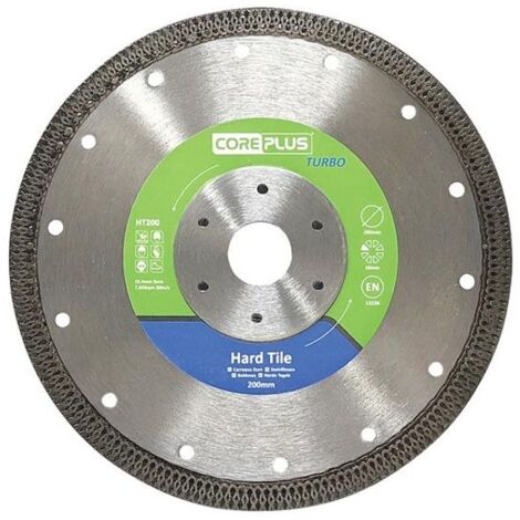 CorePlus CORDBHT200 HT200 Hard Tile Turbo Diamond Blade 200mm CORDBHT200 (1/2)