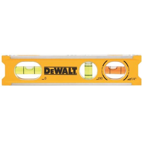 DeWALT DWHT42525-0 165mm Aluminum Torpedo Level with Vial for Precise Alignment