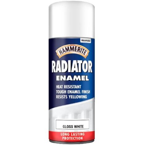 Hammerite Aero Gloss White Radiator Enamel - 400ml, High-Gloss Finish for Durable, Elegant Heating Radiators