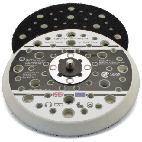 Flexipads World Class 17096 Dual Action Sander Pad 150mm GRIP 5/16 UNF FLE17096 (1/2)