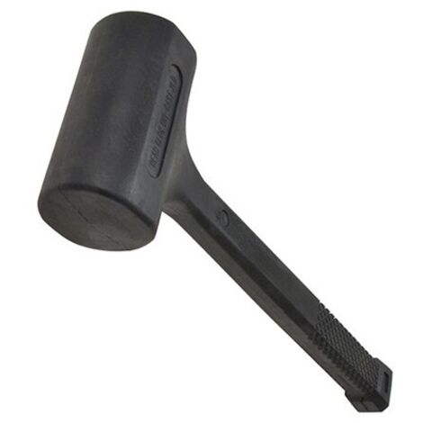 Faithfull Dead Blow Hammer with Black PVC Handle, 900g (2lb) Heavy-Duty Rubber Mallet