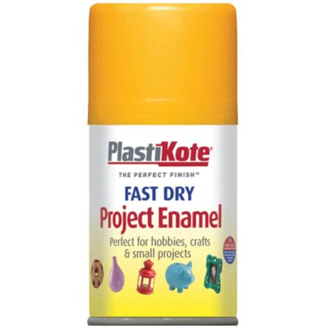 PlastiKote 440.0001070.046 Fast Dry Enamel Aerosol in Sunshine Yellow – 100ml