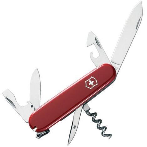Victorinox Spartan Pocket Knife with Corkscrew and Can Opener – 12 Functions, 59g, Red Color (1/2)