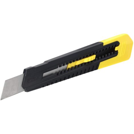 Stanley Precision Utility Cutter Knife with 18mm Blade Width, 160mm Blade Length, Dual-Component Plastic Handle, Ideal for Crafts and Heavy-Duty Cutting