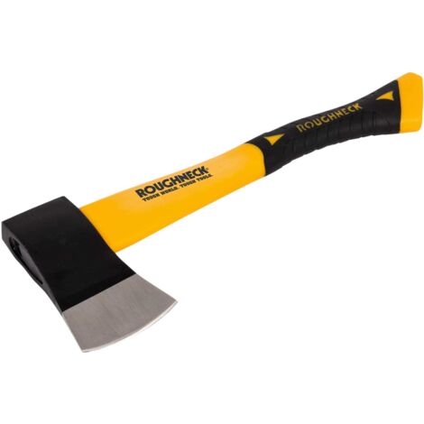 Roughneck Fibreglass Handle Axe – 600g (1.1/4 lb) Heavy-Duty Steel Axe for Camping and Outdoor Use