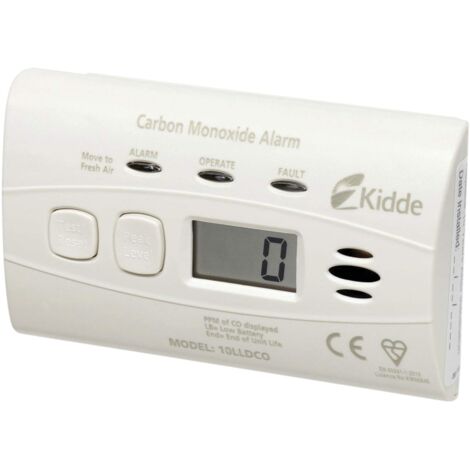 Kidde K10LLDCO 10-Year Sealed Battery Digital Carbon Monoxide Alarm with Long-Life Battery, Warranty, and Digital Display