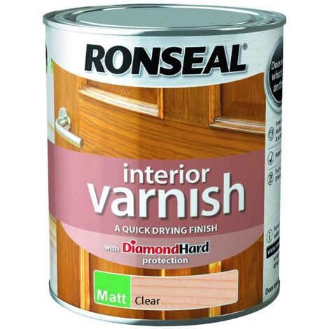 Ronseal 36877 Interior Varnish Quick Dry Matt Clear 750ml RSLIVMCL750