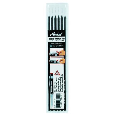 Markal MRK-96262 TRADES-MARKER® DRY Graphite Refills (Pack 6) MKL96262 (1/3)