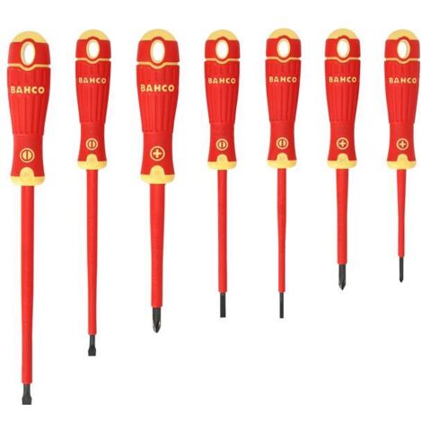 Bahco B220.007 BAHCOFIT Insulated Screwdriver Set, 7 Piece BAH220007
