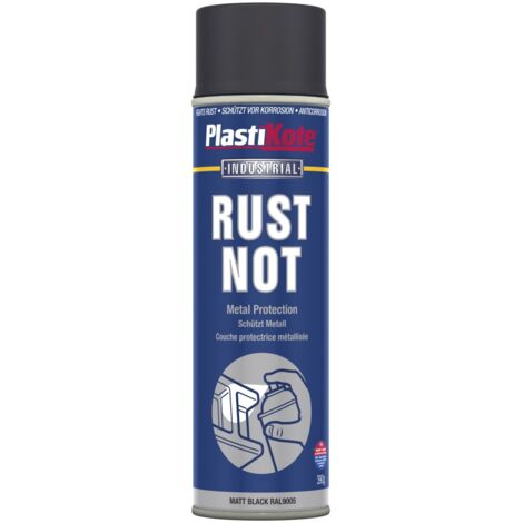 PlastiKote Rust-Resistant Matte Black Spray Paint 500ml (PKT784) (1/2)