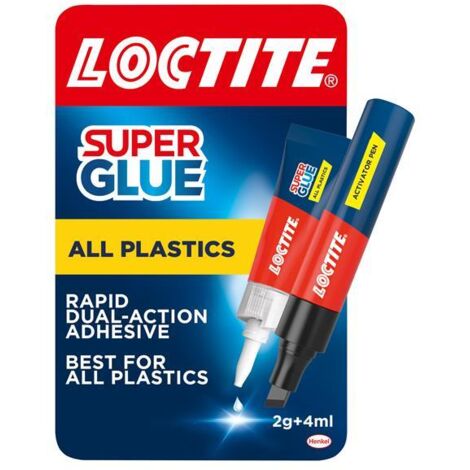 Loctite 2631378 All Plastics Super Glue, Tube 4ml + Pen 2g LOCAP2GNR