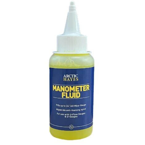 Arctic Hayes Manometer Fluid 60ml – Yellow Test Fluid for Pressure Testing and Calibration (Model ARC664018)