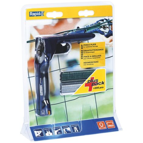 Rapid FP222 Fence Pliers and 200 VR22 Hog Rings Kit RPDFP222KIT