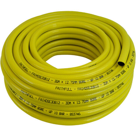 Faithfull Heavy-Duty Reinforced Builder's Hose 30m 12.5mm (1/2in) Diameter FAIHOSE30B12 (1/6)