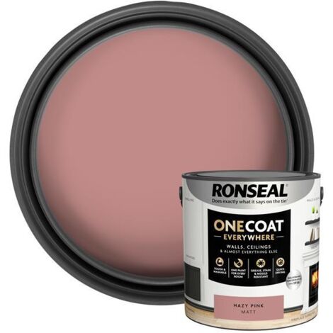 Ronseal One Coat Everywhere Interior Paint Hazy Pink Matt 2.5L