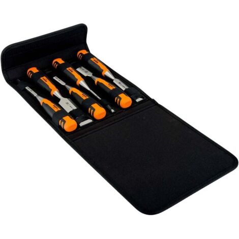 Bahco 424-P Bevel Edge Chisel Set 6 Piece in Pouch BAH424PS6PPK