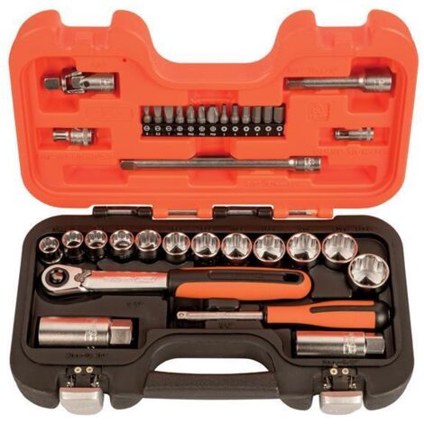Bahco SL34 3/8in Drive Socket & Mech Set, 34 Piece