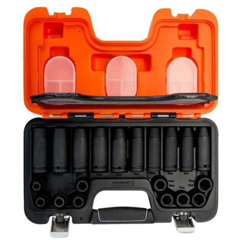 Bahco D-DD/S20 D-DD/S20 Mixed Impact Socket Set of 20 Metric 1/2in BAHDDS20