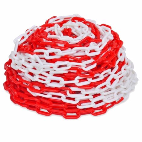 Faithfull Plastic Chain 8mm x 12.5m Red / White
