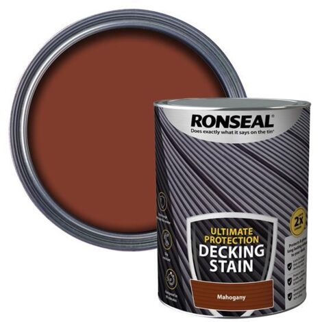 Ronseal Ultimate Protection Decking Stain Rich Mahogany 5 litre
