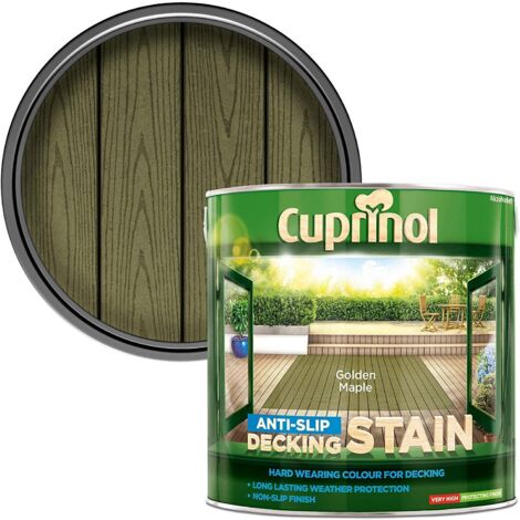 Cuprinol 5083465 Anti-Slip Decking Stain Golden Maple 2.5 litre CUPUTDSGM25L