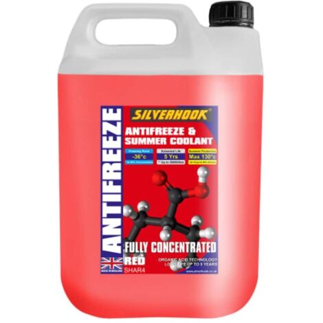 Silverhook SHAR4 Fully Concentrated Antifreeze O.A.T. Red 4.5 litre D/ISHAR4