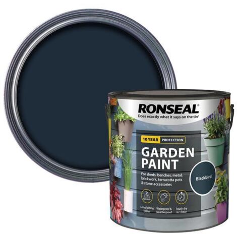 Ronseal Garden Paint Blackbird 2.5 litre RSLGPBLKB25L