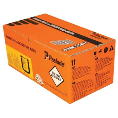 Paslode 2.8 x 63mm 350 Ring Nails Stainless Steel Finish Box of 1100 + 1 Fuel Cell PAS141261