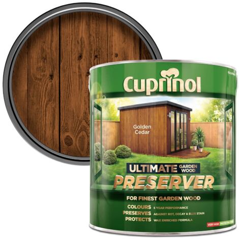 Cuprinol Ultimate Garden Wood Preserver Golden Cedar 4 litre