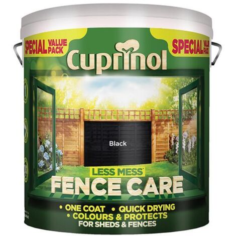 Cuprinol 5194069 Less Mess Fence Care Black 6 litre CUPLMFCBL6L