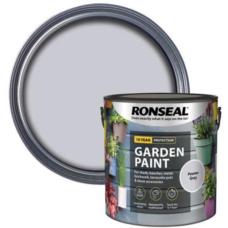 Ronseal 39444 Garden Paint Pewter Grey 2.5 litre RSLGPPG25L