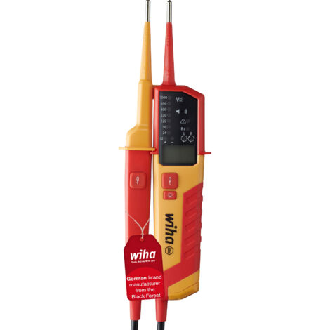 Wiha Voltage and continuity tester 0.5 - 1,000 V AC, CAT IV incl. 2x AAA batteries I photovoltaic compatible I with LED display (45217) (1/5)