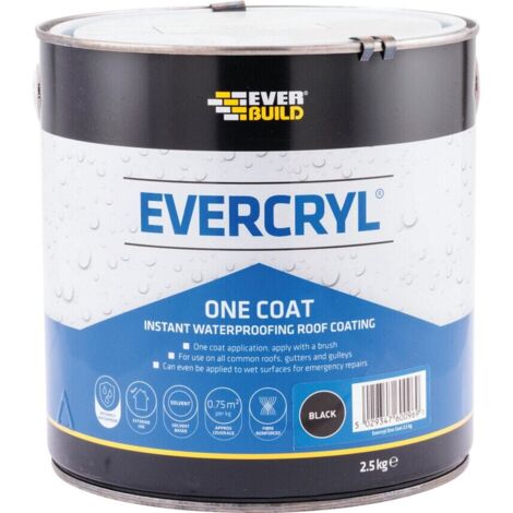 Everbuild EVCBK02 EVERCRYL One Coat Black 2.5kg EVBEVC02BL