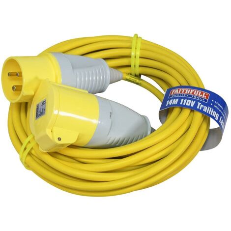 Faithfull FPPTL1432AMP 110v Trailing Lead 14m 3500W 32 Amp 2.5mm Cable