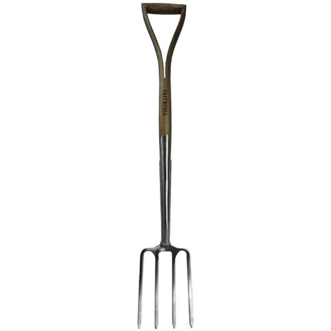 Faithfull RI11-VRSSDFWSYD Prestige Stainless Steel Digging Fork Ash Handle FAIPRESDFSS