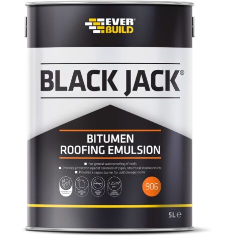 Everbuild Sika Black Jack® 906 Bitumen Roofing Emulsion 5 litre