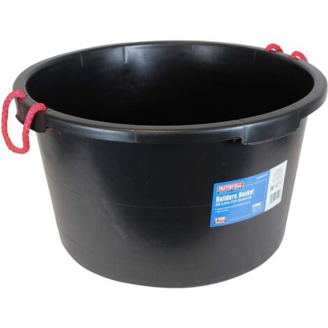 Faithfull PATROL BUILDING CONTAINER 65LT Builder's Bucket 65 litre (14 gallon) - Black FAI65LBUCKET