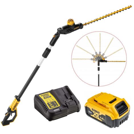 DEWALT Power Tools DCMPH566P1 XR Pole Hedge Trimmer 18V 1 x 5.0Ah Li-ion