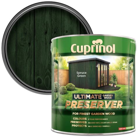 Cuprinol Ultimate Garden Wood Preserver Spruce Green 4 litre CUPGWPRESG4L