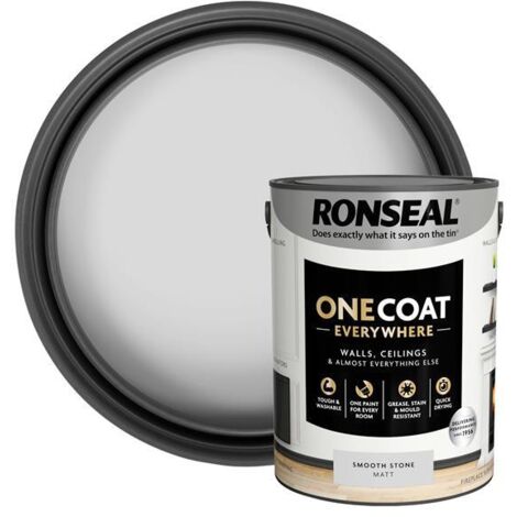 Ronseal One Coat Everywhere Interior Smooth Stone Matt 5 litre RSLOCESSM5L